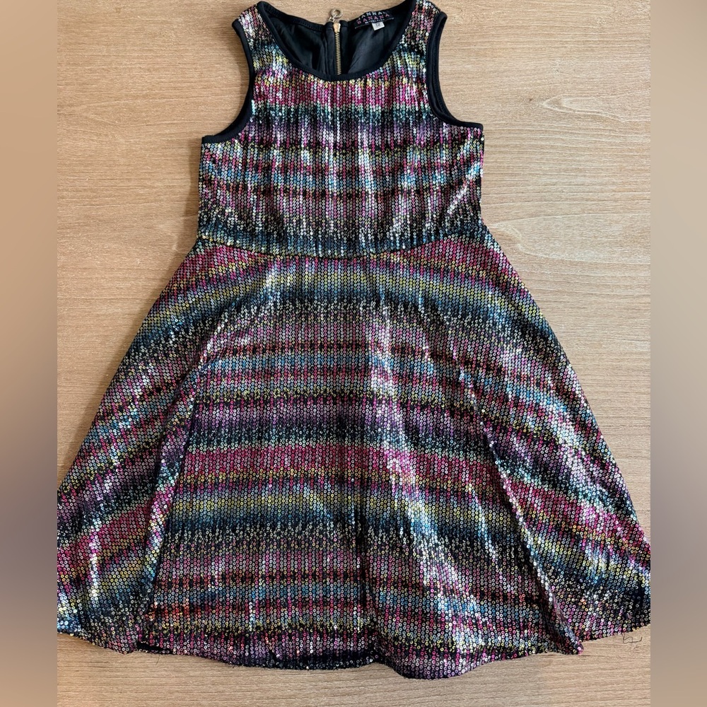 Hannah Banana Multicolor Sequin Kids Formal Dress